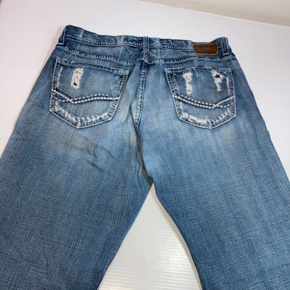 Buckle BKE Denim Jeans Tyler Straight Measures 34x29 Distressed - Picture 2 of 8